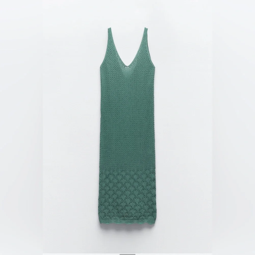 ZARA STRAPPY CHENILLE DRESS - Picture 4 of 5